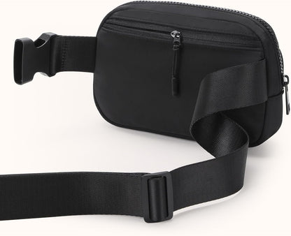 Fanny Packs for Women，Waterproof Belt Bag Bum Bags for Crossbody，Fashion Waist Packs with Adjustable Strap for Traveling, Hiking, Running（Black）