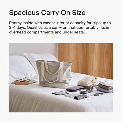 Lo & Sons Catalina Deluxe Tote - Spacious Canvas Travel & Everyday Bag With Shoe Compartment, Luggage Sleeve, Padded Strap