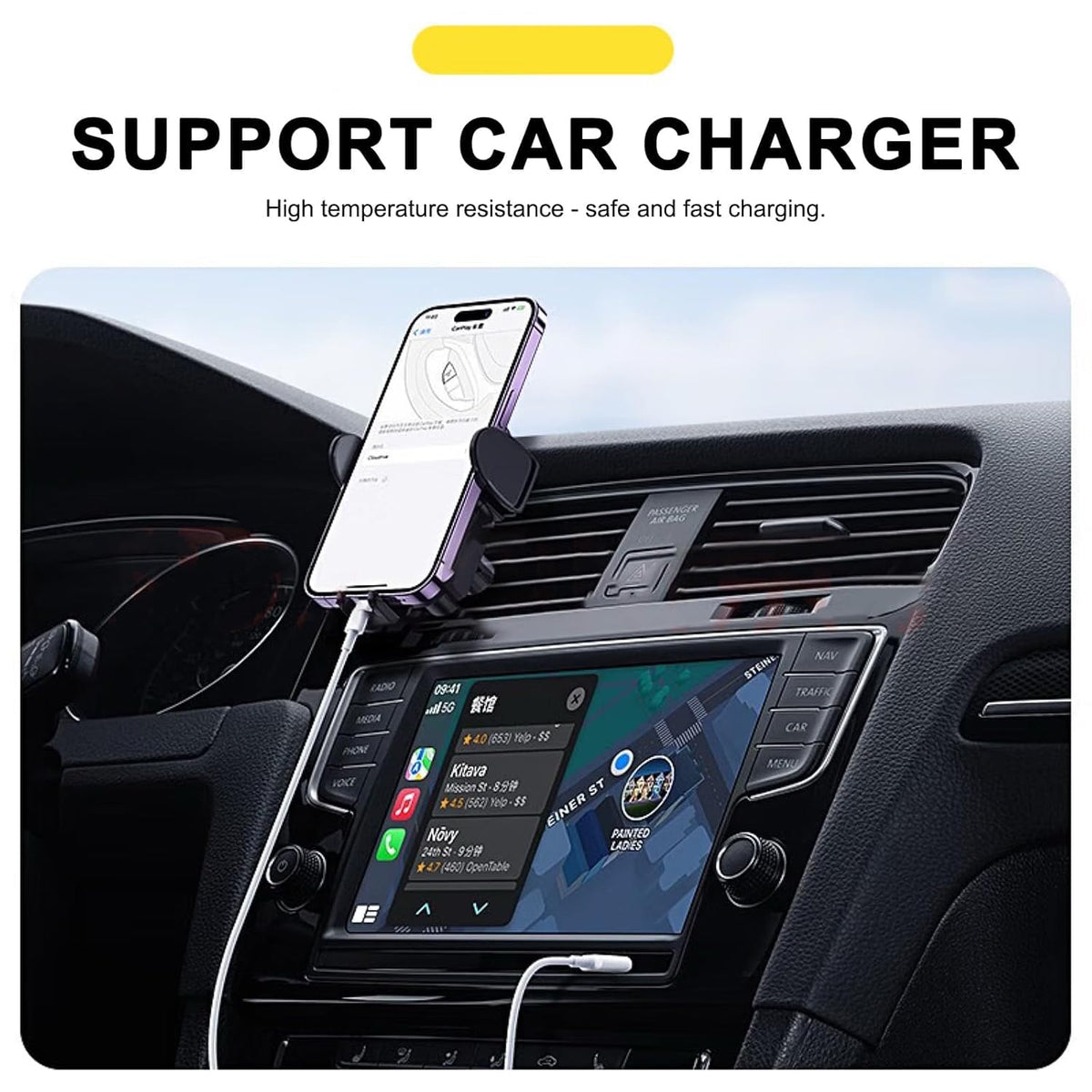 5 Pack Car Carplay USB a to USB C Cable for iPhone 16E 17 16 iPhone 15 Pro Max Car Charger iPhone 16E 15 Type C 30W Fast Charging Cable, iPhone 15 Carplay Cable, iPad mini 6 and More USB 2.0