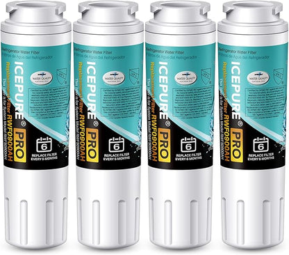 ICEPURE PRO UKF8001 NSF401&473&53&42 Certified Replacement Everydrop EDR4RXD1, Filter 4, Maytag UKF8001AXX UKF8001P, Whirlpool 4396395 WF-UKF8001 FMM-2 MPF15090 SGF-M9 Refrigerator Water Filter 4PACK