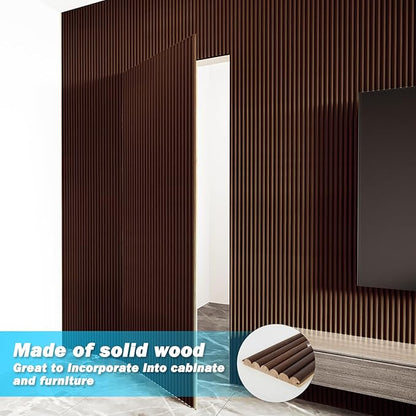 Art3d Fluted Wood Panel for Wall and Ceiling, Beaded Accent molding for Home