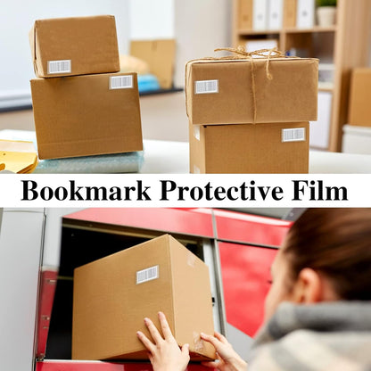 500 PCS Label Protectors, Clear Label Protectors Waterproof Clear Labels for Protecting Barcodes, Books, Numbers, Clothes Food Labels in Laboratory, Library, Office, Supermarket (2.56×1.57inch)