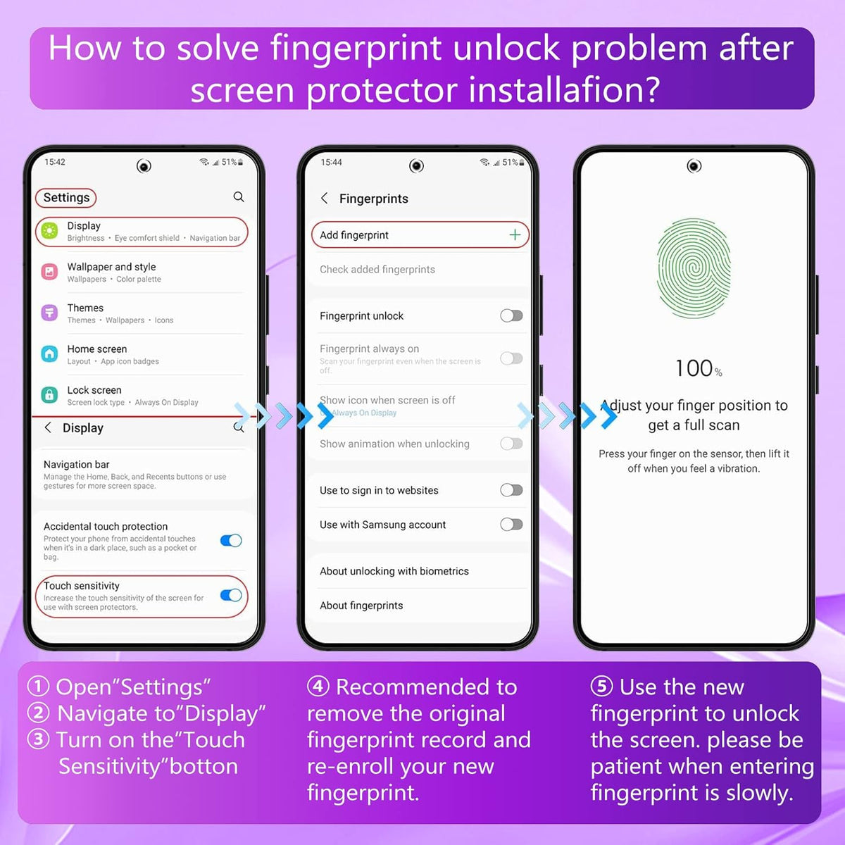 [2+2 Pack] Lesakit Anti-Blue Light Privacy Screen Protector for Samsung Galaxy S22 Ultra 6.8 inch with 2 Pack Camera Lens Protector, [Support Fingerprint ID] Anti Spy TPU Flexible Screen Protector-