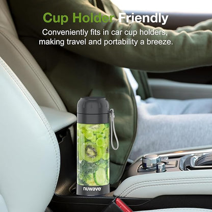 Nuwave Portable Blender for Smoothies and Shakes, 2025 New & Improved, 16 OZ On-The-Go Small Juice MIni with 6 Blades, Rechargeable, BPA-Free, Leak-Proof Lid, for Gym, Kitchen, Office