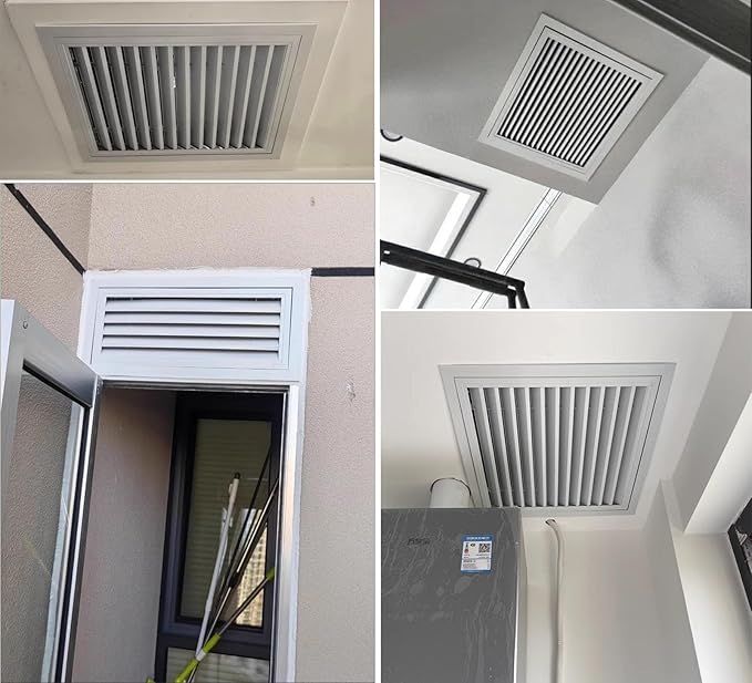 Louvered Vent/Access Panel, Decorative Removable Grille Filters Covers with Mesh Cover, Wall and Ceiling Inspection Service Door Loft Hatch(15x15cm/6x6in)