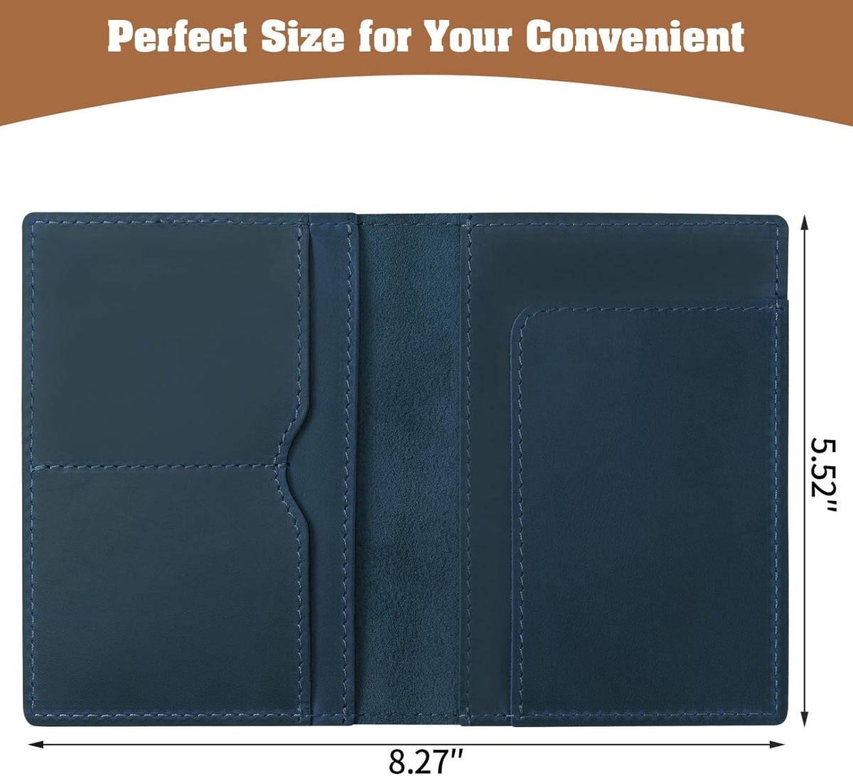 Jack&Chris Leather Passport Holder, Handmade Passport cover, Travel Wallet Cover Case for Men and Women, Leather Travel Documents Organizer Protector, JC107