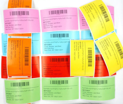 BETCKEY Colored Labels Compatible with Dymo 30332 (1" x 1") Square QR Code Labels, Compatible for Dymo LabelWriter Thermal 450, 4XL & Zebra Desktop Printers [6 Rolls, Green]