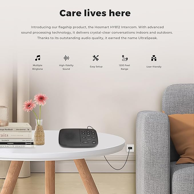 Hosmart Intercoms Wireless for Home UltraSpeak Pro, 2025 Full Duplex Wireless
