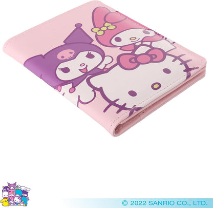 Hello Kitty and Friends Pink Passport Holder for Travel Official License, Sanrio Passport Cover for Women