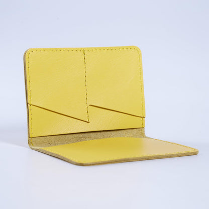 INCARNE Passport Cover - Travel Passport Wallet - Leather Passport Holder for Men Women Family with Card Slots & Note Compartmen - Sleeve Protector - Genuine Leather - Classic Yellow