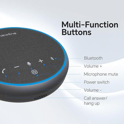 N newline Conference Speaker and Microphone, 2 Mics 360° Voice Pickup, AI Noise