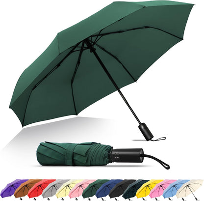 SoulRain Travel Umbrella - Compact Umbrella for Rain - Perfect Large Auto Folding Umbrella - Ideal Car umbrella, Small umbrella, and Travel Companion