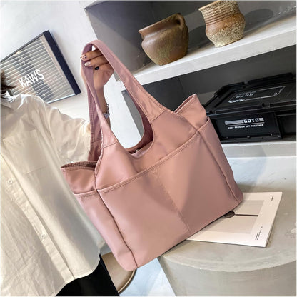 SOYMWIN Tote Bag for Women,Large Tote Bag with Compartments and Multiple Pockets,Quilted Shoulder Bag for Travel Work Sports