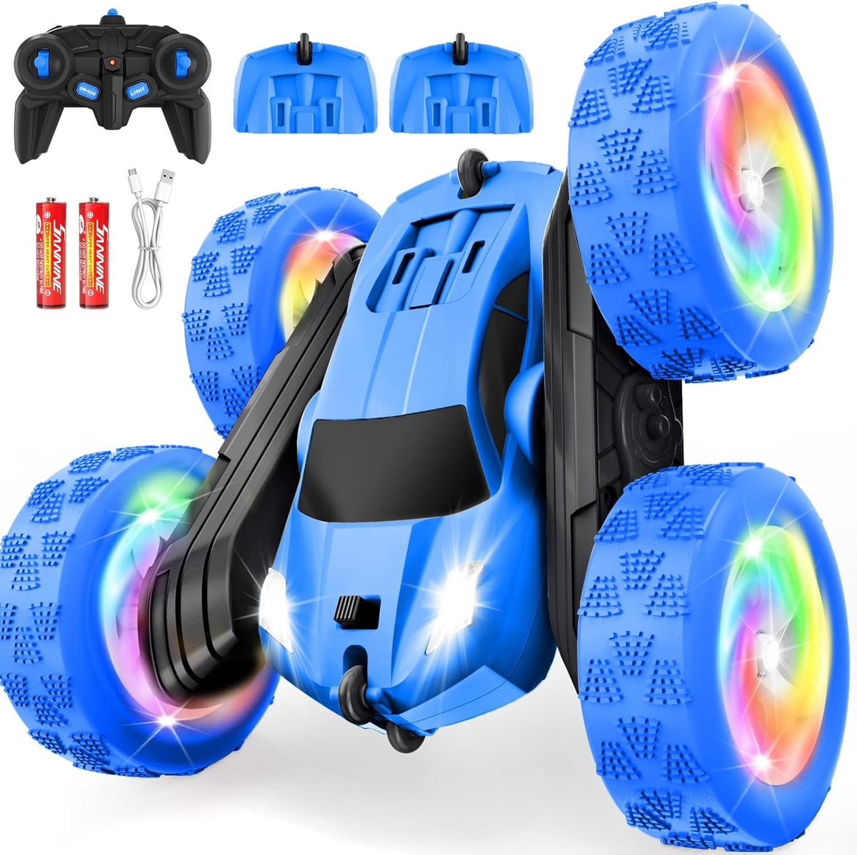 Remote Control Car with 360° Flips, 2.4GHz Double Sided RC Crawler for Outdoor Play