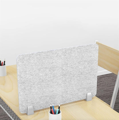 Icegrey Acoustic Desk Divider Privacy Panel Removable Sound Absorbing Desk Partition Board with 2 Clips for Student Call Centers Offices Braries Classrooms Library, Light Blue, 35.1x11.7"