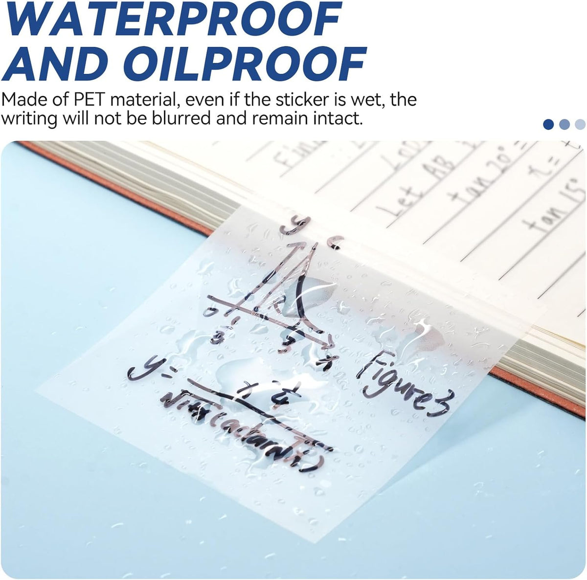 800 Sheets Transparent Sticky Notes with Index Tab, Waterproof & Crystal Clear Sticky Notes Sets, See-Through PET Sticky Note, 5X The Sticking Power Translucent Sticky Note Pad,13 Packs