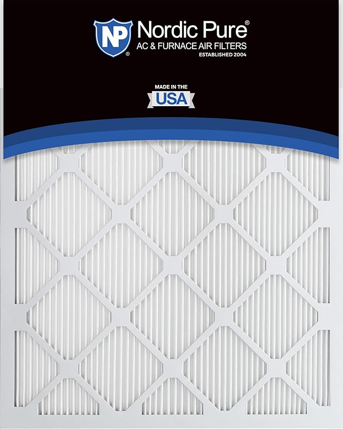 Nordic Pure 16x20x1 (Actual Size: 15 1/2 x 19 1/2 x 3/4) Tru Mini Pleat MERV 12 AC Furnace Air Filters – 2.5X More Media for Longer-Lasting, High-Efficiency Filtration - 2 Pack