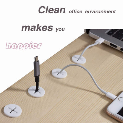 8 Pack Cable Cord Grommet 3/4 Inch Flexible Wire Rubber Grommets for Desk and Other Furniture Wall Hole Cover Cable Management Wire Organizer Cable Pass Through, White Color