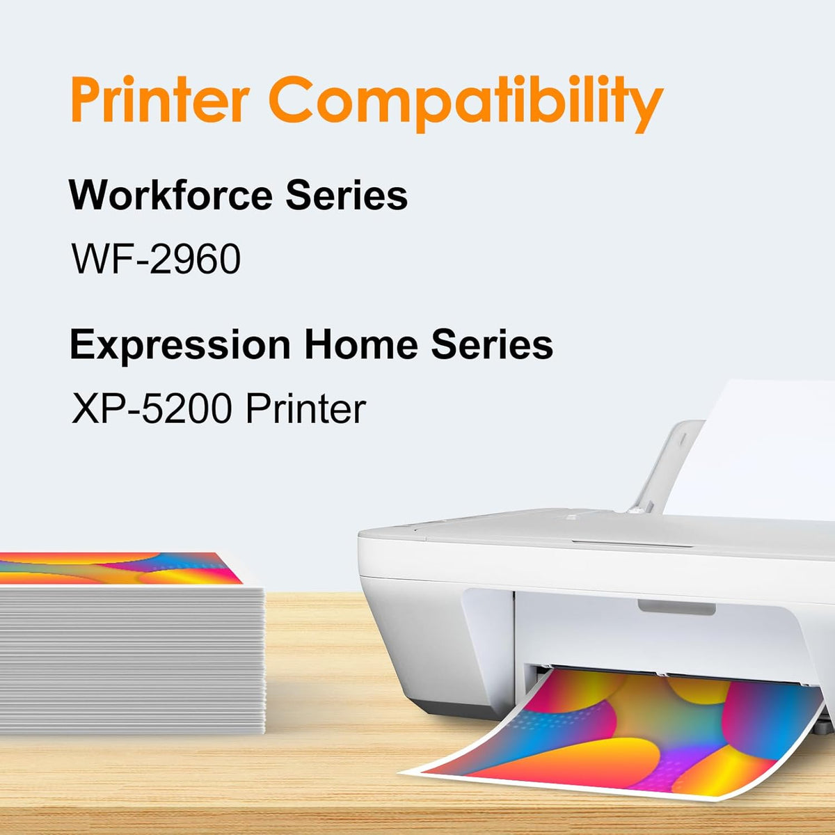 222XL Ink Cartridges Combo Pack Remanufactured Replacement for 222 222XL Ink Cartridges Works with Workforce WF-2960 and Expression XP-5200 Printers (2 Black, 1 Cyan, 1 Magenta, 1 Yellow)