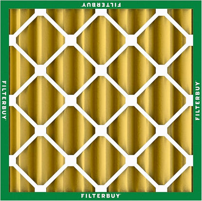 Filterbuy 25x25x4 Air Filter MERV 11 Superior Pet & Allergy Defense (5-Pack), Electrostatic Pleated HVAC AC Furnace Filters Replacement, Made in USA (Actual Size: 24.50 x 24.50 x 3.63)