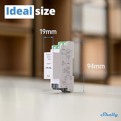 Shelly Pro 3EM | Wi-Fi & LAN, 3-Phase Smart Energy Meter | 2-Way Consumption |
