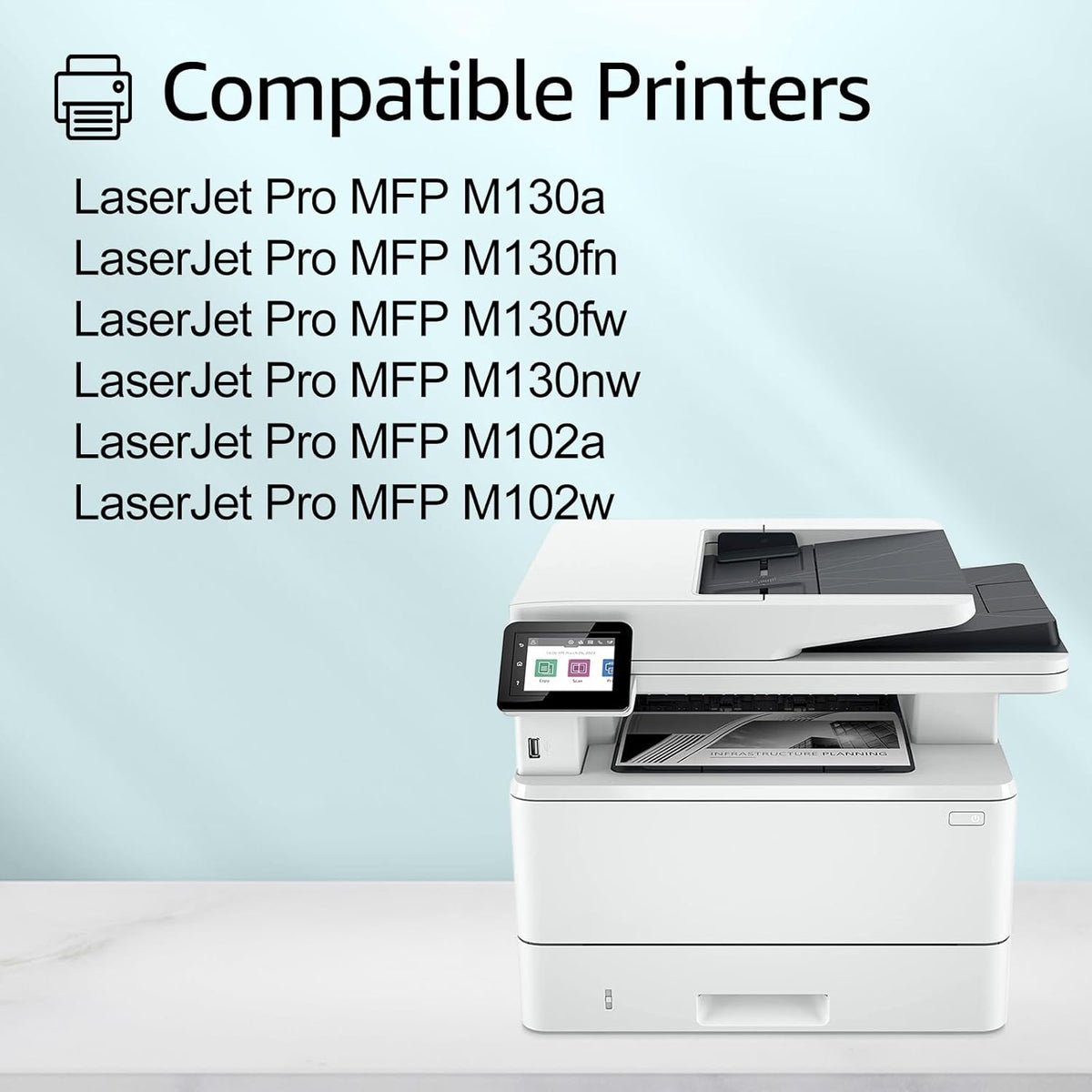 greencycle CF217A Toner Cartridge Replacement Compatible for HP 17A Black Toner Cartridge Laser Jet Pro MFP M130fw M130nw Printer Ink Cartridge (4PCS)