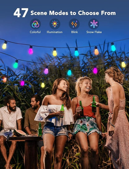 Govee Smart Outdoor String Lights H7029, 24ft RGBIC Outdoor Lights