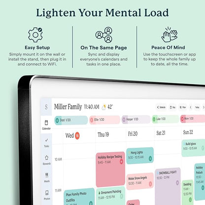 Skylight Calendar Max: 27-Inch Smart Digital Calendar & Chore Chart, Family