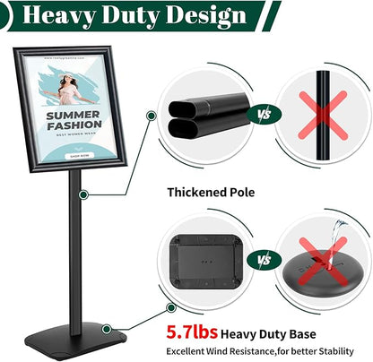 Mutualsign 3Pcs Heavy Duty Pedestal Sign Holder