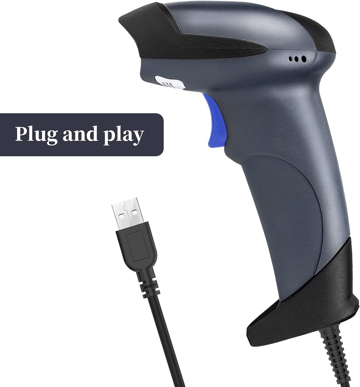 NETUM 2D Barcode Scanner with Stand USB 2.0 Wired QR Code Imager Automatic Barcode Reader Handhold Scanner Gun with USB Cable for Laptops, Computers, Cashier, POS -M5S