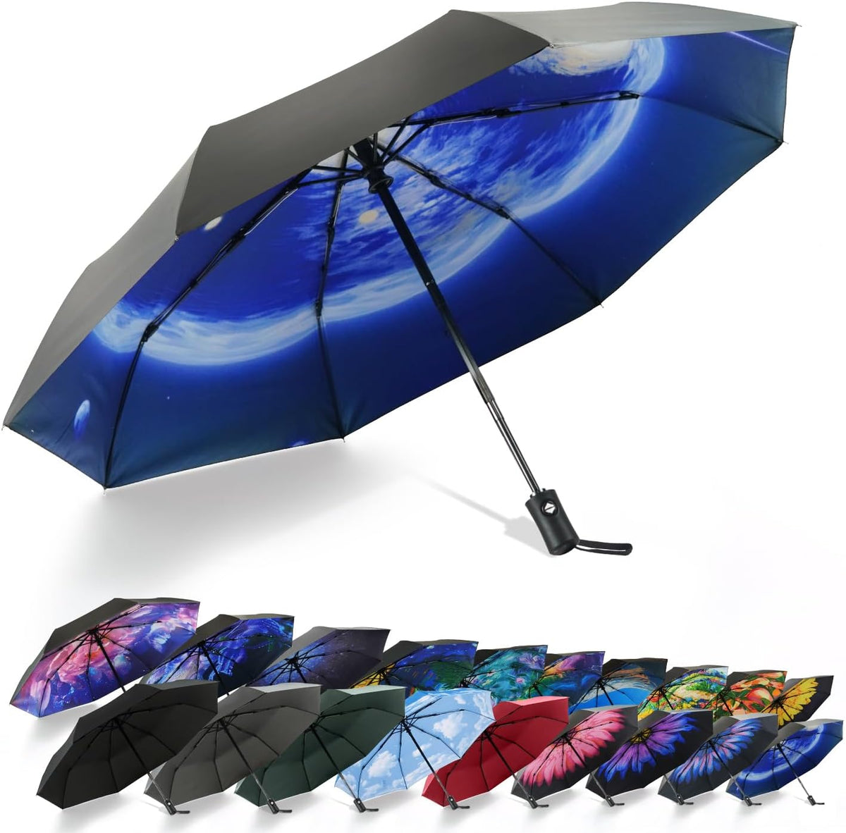 SY COMPACT Travel Umbrella Windproof Automatic Umbrellas Small Compact UV Sun Protection Factory Outlet Umbrella