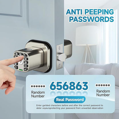 Richelock Fingerprint Door knob, Smart Biometric Door Lock
