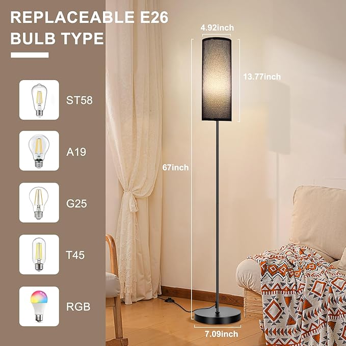 FRIDEKO HOME Floor Lamp, Color Changing Ambient Lighting