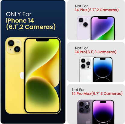 FireNova Designed for iPhone 14 Case, Silicone Upgraded [Camera Protection] Phone Case with [2 Screen Protectors], Soft Anti-Scratch Microfiber Lining Inside, 6.1 inch, Tea Green