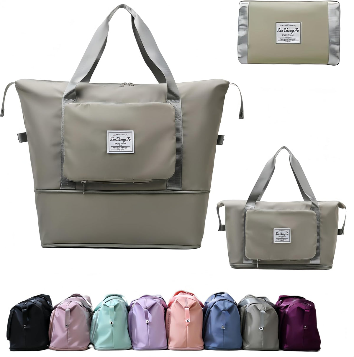Large Capacity Foldable Travel Bag, Expandable lightweight Carry on Bag, Dry with Wet Separation Spor Duffel Bags