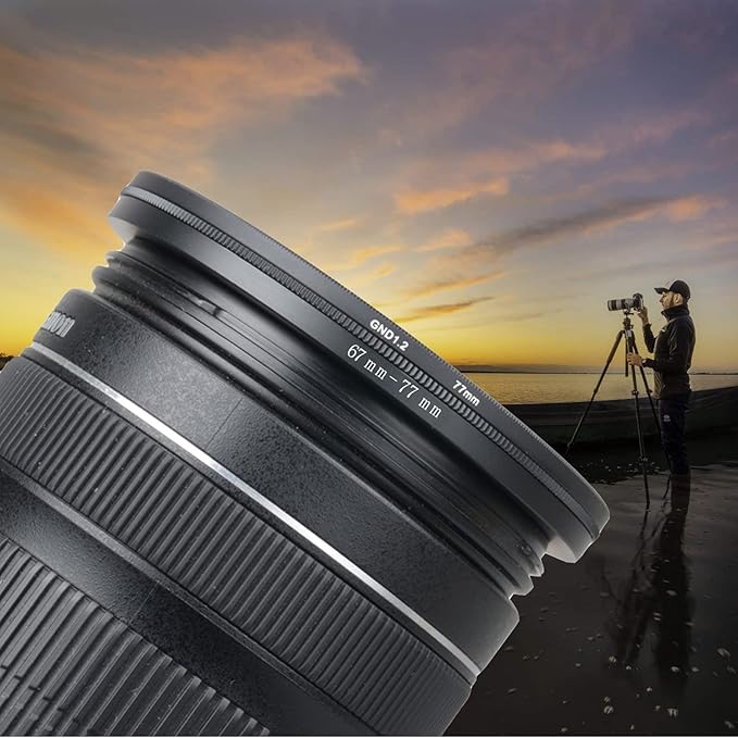 55mm to 49mm Step-Down Ring Filter Adapter,for All Brands UV ND CPL, Metal Ring Step-Down Rings Adapter Filter (55mm-49mm)