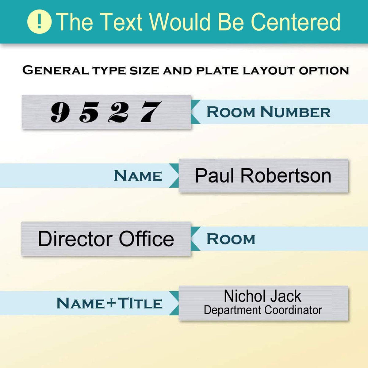 Personalized Office Engraved Name Plate With Wall or Desk Holder 2"x10"