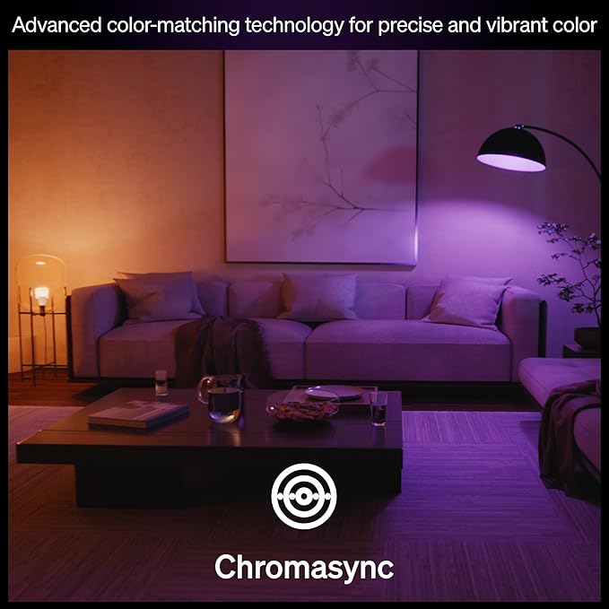 Philips Hue Smart LED A19 Bulb, White Ambiance, E26 Base, 9.5W, Full Spectrum Light 1000K-20000K, 1100 Lumens, Dimmable, Works with Alexa, Google, and Apple Home, 2pk