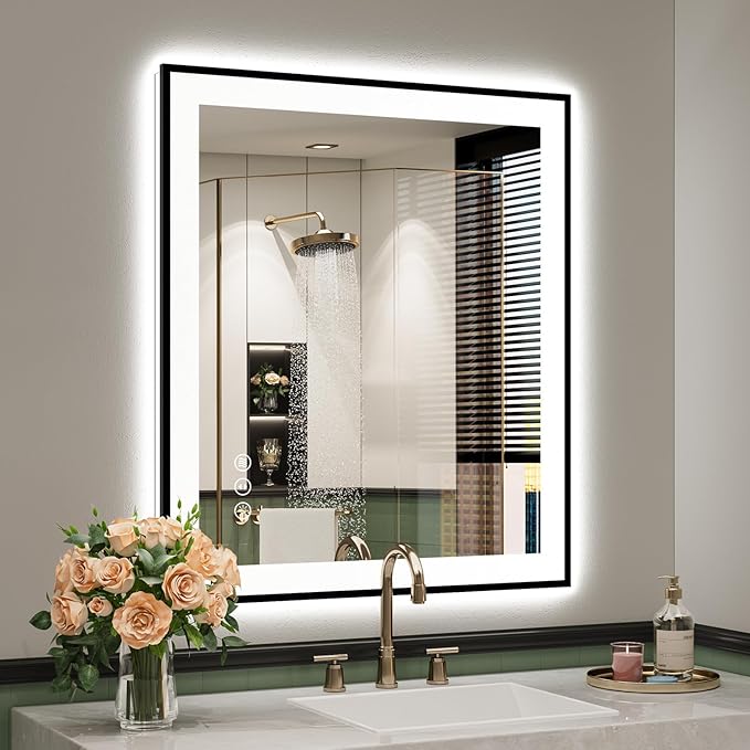 YEELAIT 28x32 Inch LED Bathroom Mirror