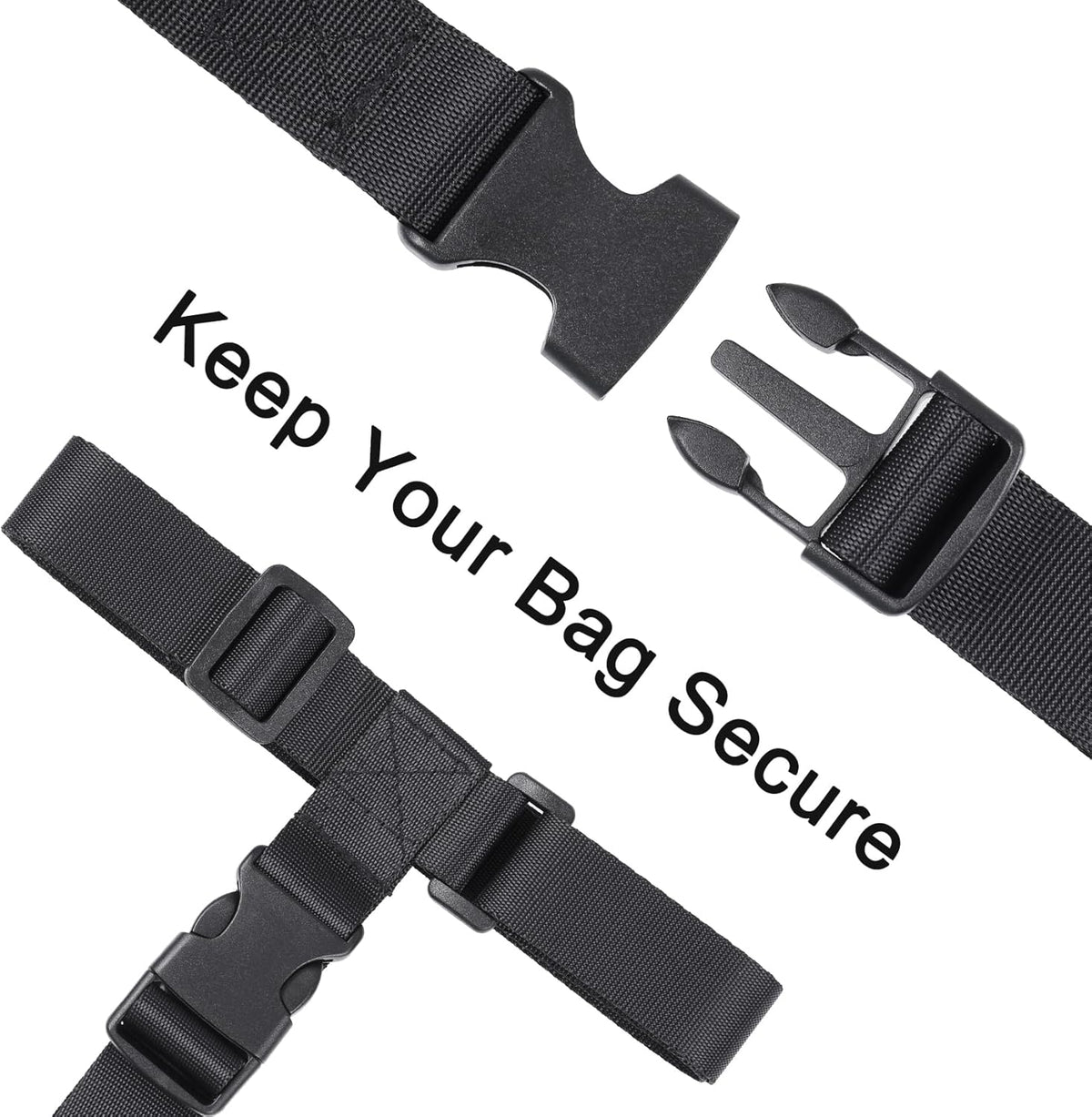 Vigorport Luggage Straps, Luggage Connector Straps for Suitcases Add A Bag and Connect Your 2 Suitcases Together Adjustable Attachment Accessories Belts (1'' Width Medium Size)