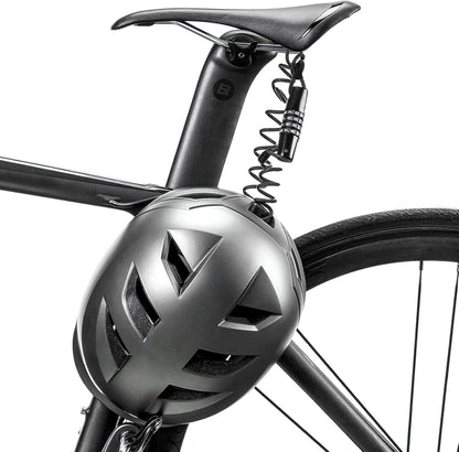 ROCKBROS Motorcycle Helmet Lock with Retractable 4-Digit Cable Lock for Bikes, Strollers, Luggage