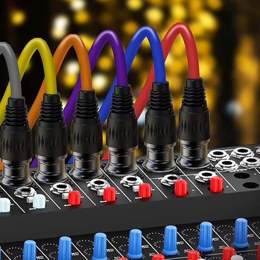 AuxLink XLR Cables, Microphone Cable 6ft 10 Pack, XLR Male to Female