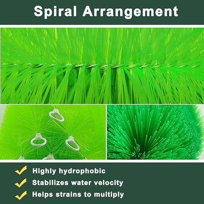 30 Packs Filter Brushes Aquarium Brushes Set for Koi Pond Water Garden Outdoor Pond Skimmers Brush Filter Cleaning Brush 24 Inch by 4.7 Inch (Green)