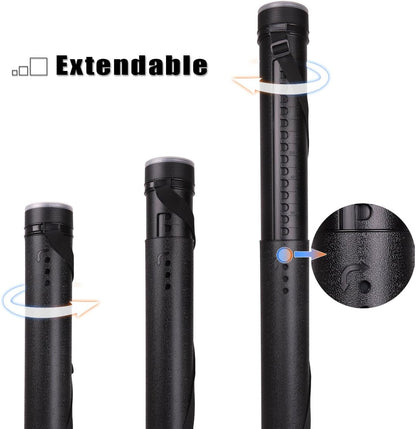 TRANSON Durable Poster Storage Tube with Straps 24"-40" Extendable for Blueprints, Artwork, Maps, Posters Color Black