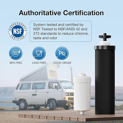 7-stage Filtration Compatible PF-2 Purification Elements Combo Pack NSF/ANSI 42&372 Certified,Replacement for ProOne® and Berkey® PF-2® Countertop Gravity Water Filter System Series (4 Pack)