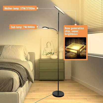 marctronic Floor Lamps for Living Room, 44W/4500LM Super Bright 2 in 1 LED