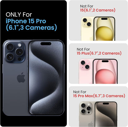 FireNova Designed for iPhone 15 Pro Case, Silicone Upgraded [Camera Protection] Phone Case with [2 Screen Protectors], Soft Anti-Scratch Microfiber Lining Inside, 6.1 inch, Teal
