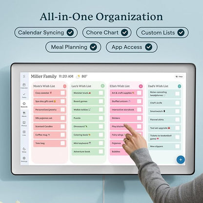 Skylight Calendar Max: 27-Inch Smart Digital Calendar & Chore Chart, Family