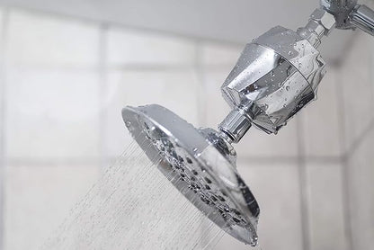 AquaBliss HD Revitalizing Shower Filter - Latest High Output Filtration. 2x Vitamin C, Minerals for Luscious Hair, Skin & Nails - KDF/CS/VC for Reduced Chlorine, Sediment & Metals - Chrome (SF400)