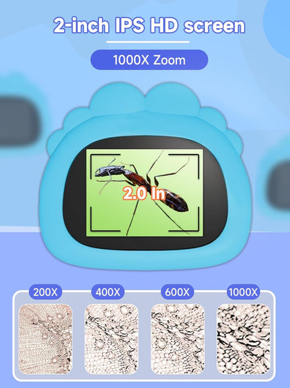 acoath kids handheld digital miniscope 1000x magnification portable 2.0 inch screen